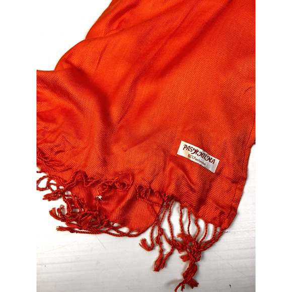 Pashmina Scarf Wrap Pink Cashmere Wool Fringe 26" x 69" Rectangle Night Out NEW - Picture 1 of 5